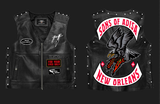 AADISA LEATHER BIKER VEST (PRE-ORDER)